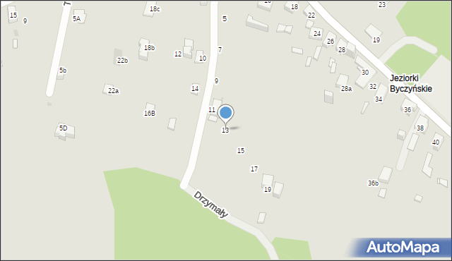 Jaworzno, Drzymały, 13, mapa Jaworzno