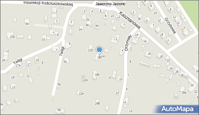 Jaworzno, Drzymały, 18c, mapa Jaworzno