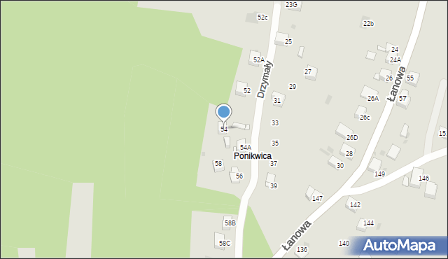 Jaworzno, Drzymały, 54, mapa Jaworzno