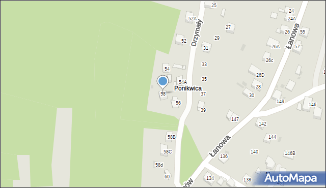 Jaworzno, Drzymały, 58, mapa Jaworzno