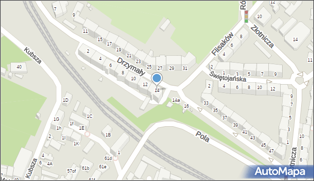 Jelenia Góra, Drzymały Michała, 14, mapa Jelenia Góra