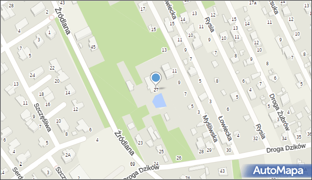 Jesówka, Droga Dzików, 27, mapa Jesówka