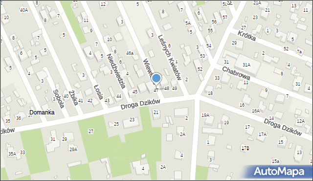 Jesówka, Droga Dzików, 47, mapa Jesówka