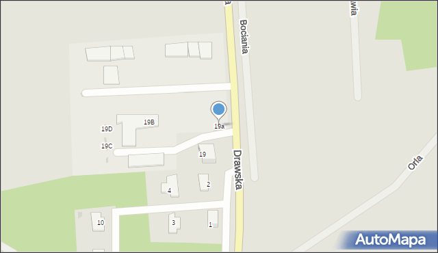 Kalisz Pomorski, Drawska, 19a, mapa Kalisz Pomorski