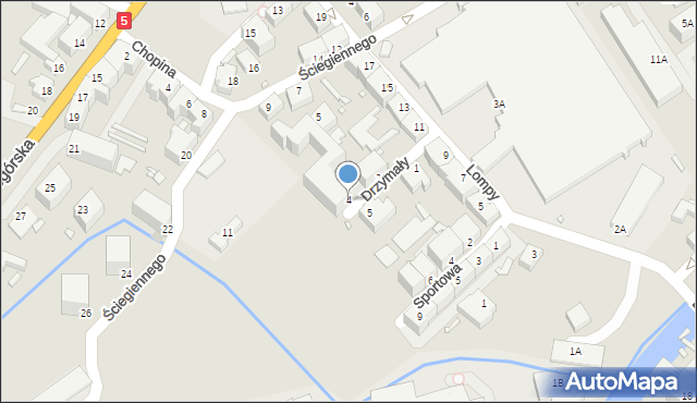 Kamienna Góra, Drzymały Michała, 4, mapa Kamienna Góra