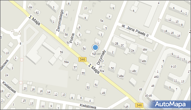 Kąty Wrocławskie, Drzymały Michała, 1a, mapa Kąty Wrocławskie