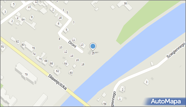 Kędzierzyn-Koźle, Droni Amanda, ks., 15, mapa Kędzierzyna-Koźle