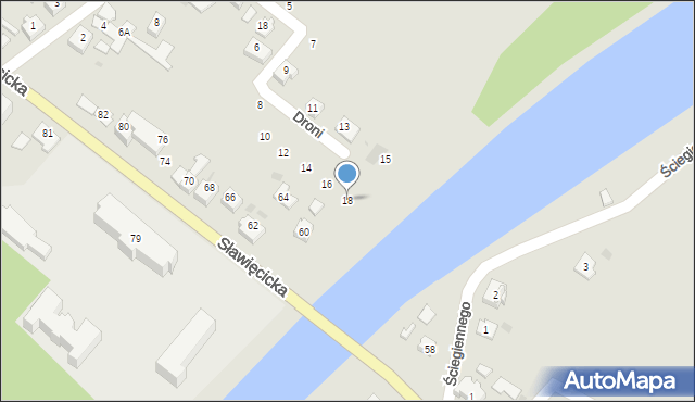Kędzierzyn-Koźle, Droni Amanda, ks., 18, mapa Kędzierzyna-Koźle