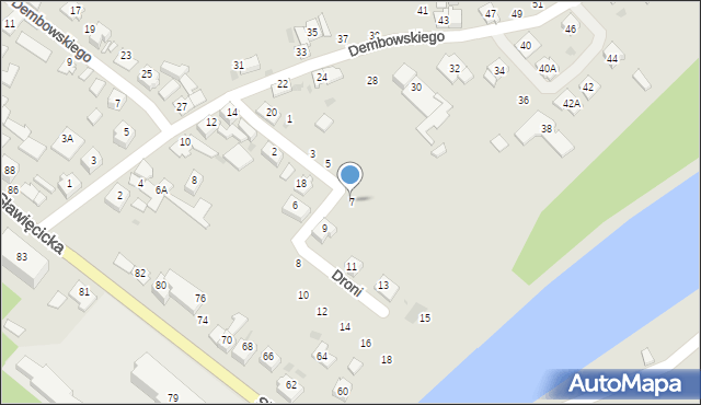 Kędzierzyn-Koźle, Droni Amanda, ks., 7, mapa Kędzierzyna-Koźle