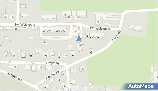 Kłodzko, Drzymały Michała, 28a, mapa Kłodzka