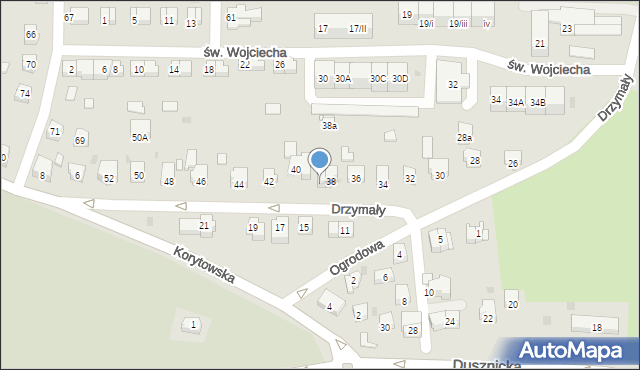 Kłodzko, Drzymały Michała, 38b, mapa Kłodzka