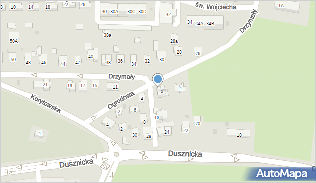 Kłodzko, Drzymały Michała, 5a, mapa Kłodzka