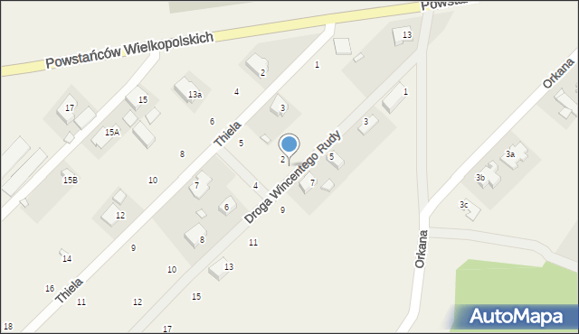 Kobyla Góra, Droga Wincentego Rudy, ks., 2b, mapa Kobyla Góra