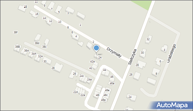 Kobylnica, Drzymały Michała, 2B, mapa Kobylnica