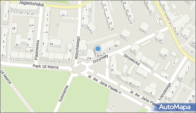 Kołobrzeg, Drzymały Wojciecha, 10, mapa Kołobrzegu