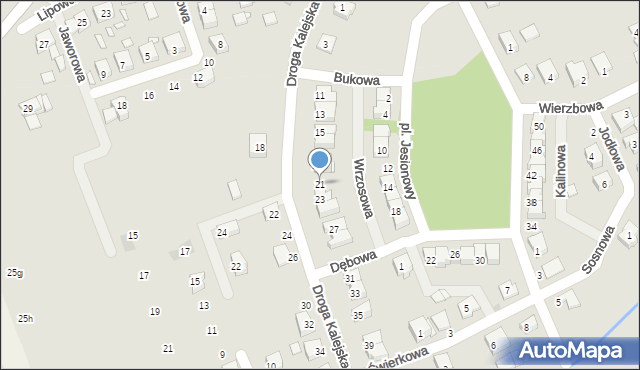 Kórnik, Droga Kalejska, 21, mapa Kórnik