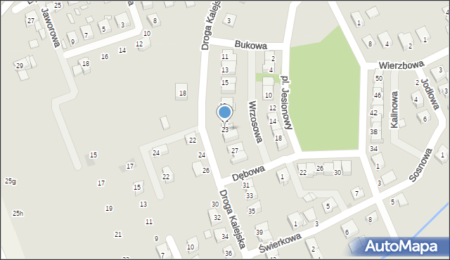 Kórnik, Droga Kalejska, 23, mapa Kórnik