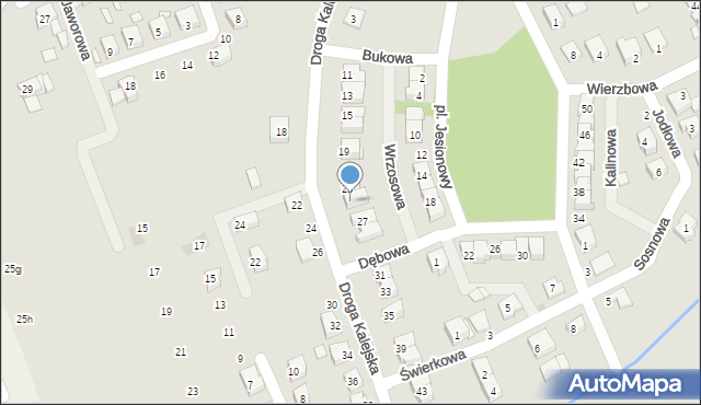 Kórnik, Droga Kalejska, 25, mapa Kórnik