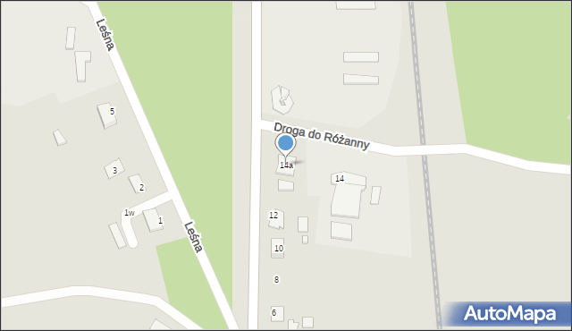 Koronowo, Droga do Różanny, 14a, mapa Koronowo