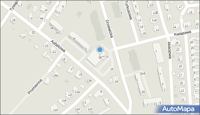 Kostrzyn nad Odrą, Drzewicka, 1a, mapa Kostrzyn nad Odrą