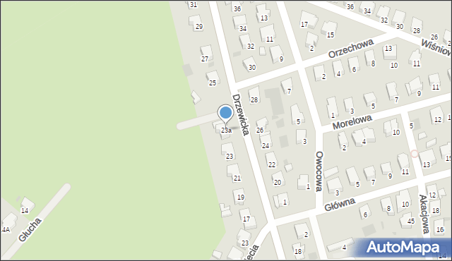 Kostrzyn nad Odrą, Drzewicka, 23a, mapa Kostrzyn nad Odrą