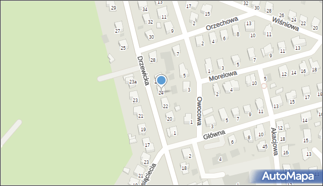 Kostrzyn nad Odrą, Drzewicka, 24, mapa Kostrzyn nad Odrą