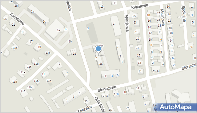Kostrzyn nad Odrą, Drzewicka, 2b, mapa Kostrzyn nad Odrą