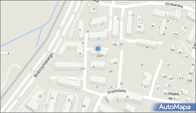 Kraków, Drukarska, 13a, mapa Krakowa