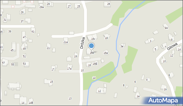 Kraków, Dróżka, 16b, mapa Krakowa