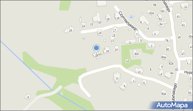 Kraków, Druskiennicka, 18, mapa Krakowa