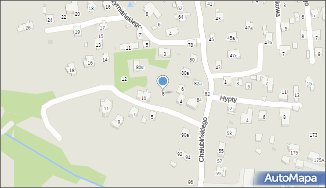 Kraków, Druskiennicka, 8, mapa Krakowa