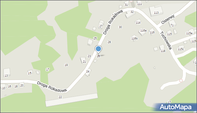 Kraków, Droga Rokadowa, 26, mapa Krakowa