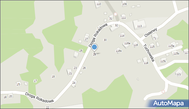 Kraków, Droga Rokadowa, 28, mapa Krakowa