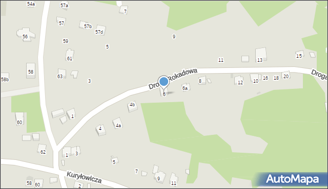 Kraków, Droga Rokadowa, 6, mapa Krakowa