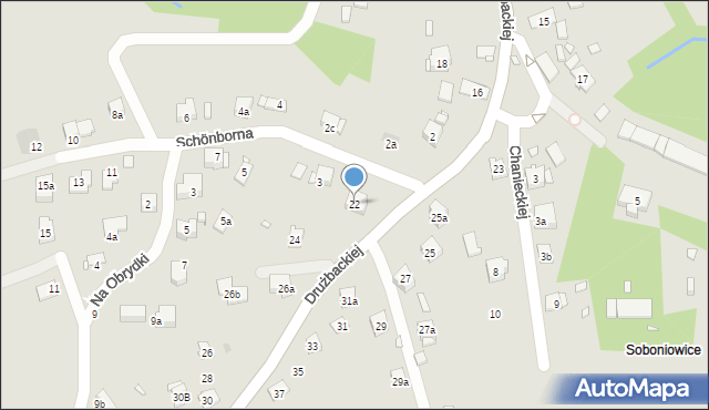 Kraków, Drużbackiej Elżbiety, 22, mapa Krakowa