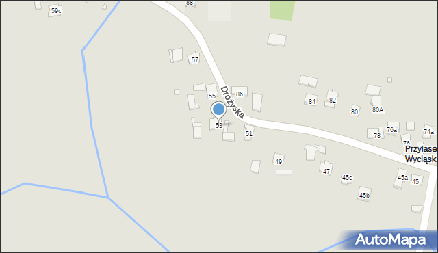 Kraków, Drożyska, 53, mapa Krakowa