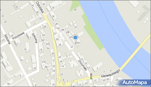 Krapkowice, Drzymały, 12, mapa Krapkowice