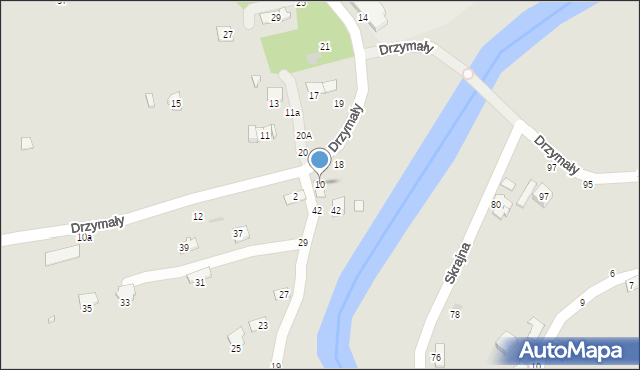 Krosno, Drzymały Michała, 10, mapa Krosna