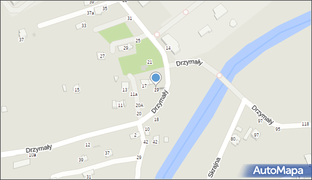 Krosno, Drzymały Michała, 19, mapa Krosna