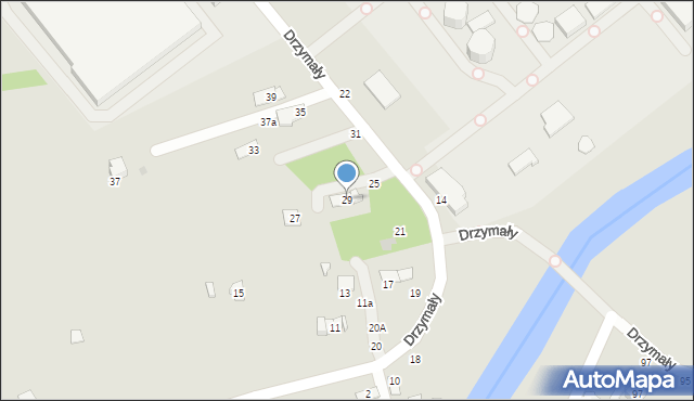 Krosno, Drzymały Michała, 29, mapa Krosna