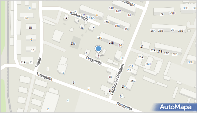 Lębork, Drzymały, 1, mapa Lębork