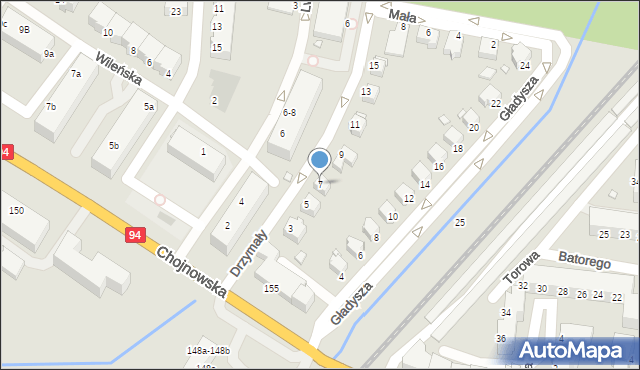 Legnica, Drzymały Michała, 7, mapa Legnicy
