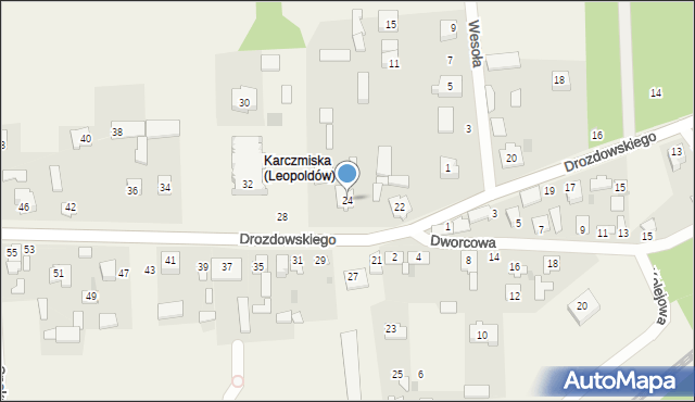 Leopoldów, Drozdowskiego, ks., 24, mapa Leopoldów