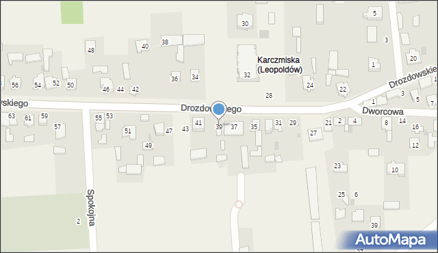 Leopoldów, Drozdowskiego, ks., 39, mapa Leopoldów