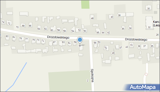 Leopoldów, Drozdowskiego, ks., 57, mapa Leopoldów