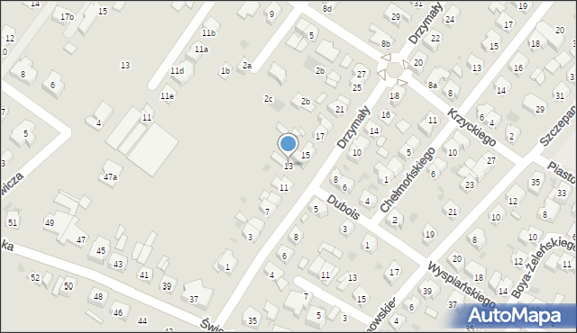 Leszno, Drzymały Michała, 13, mapa Leszno
