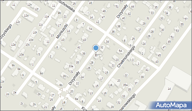 Leszno, Drzymały Michała, 30, mapa Leszno