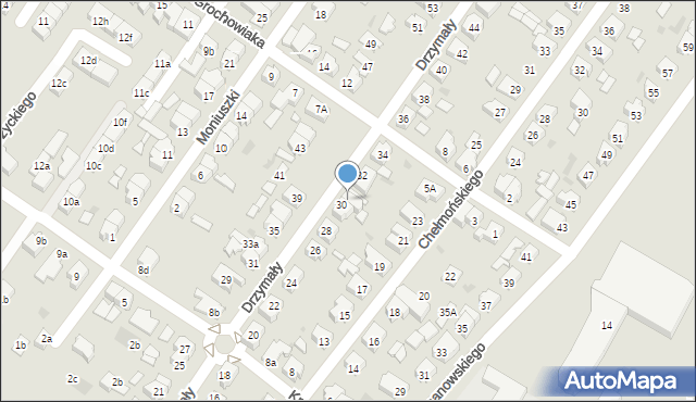 Leszno, Drzymały Michała, 30a, mapa Leszno