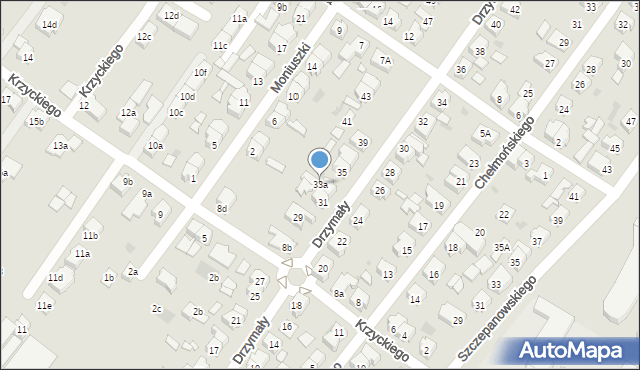 Leszno, Drzymały Michała, 33a, mapa Leszno