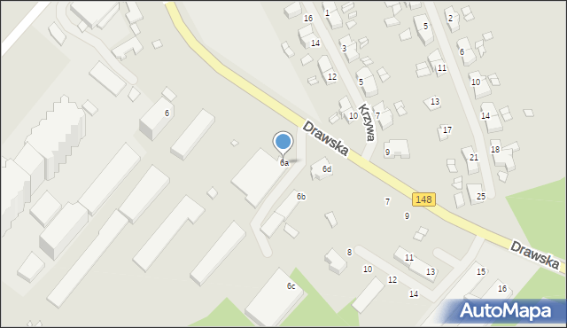 Łobez, Drawska, 6a, mapa Łobez